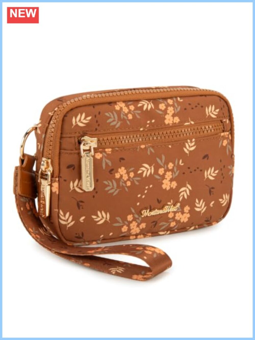 Montana West 3-Zip Wristlet Crossbody Phone Wallet RFID